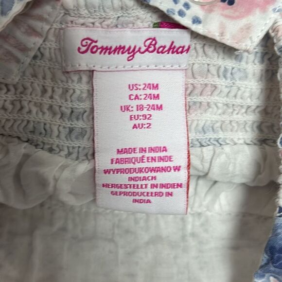 Tommy Bahama Toddler Girls Floral Crocheted Tiered Halter Sundress Sz 24… - Picture 9 of 11